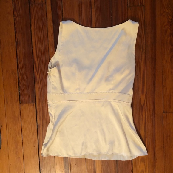 Elie Tahari Cream Silk Blouse - Picture 4 of 5